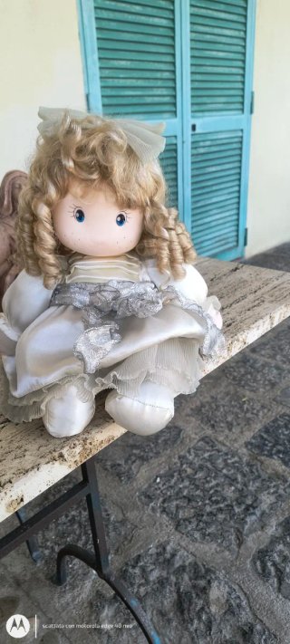 Bambola di stoffa con Carillon Prima Comunione