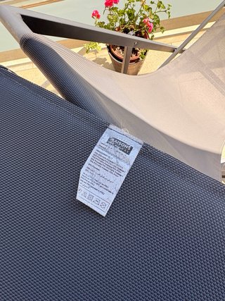 Silla reclinable de exterior gris