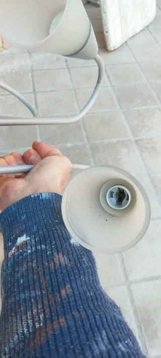 Lampada Ikea Argento Vetro Metallo