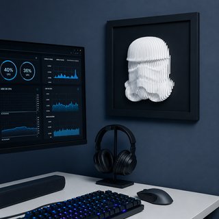 Stormtrooper, quadro in rilievo, Star Wars