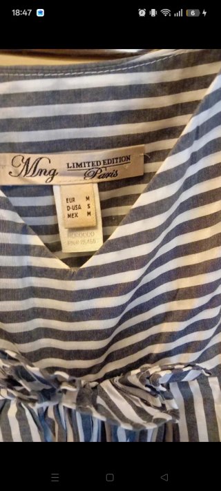 Vestido Mango Rayas Talla M Edición Limitada Paris