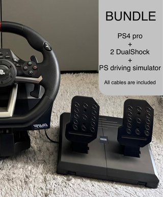 PS4 Pro 1Tb + Volante Hori + 2 DualShock