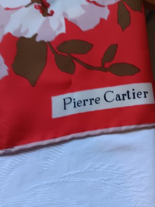Foulard Pierre Cartier in pura seta rosso