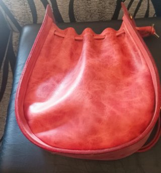 Bolso Bombonera Fruncido Rosa/Rojo