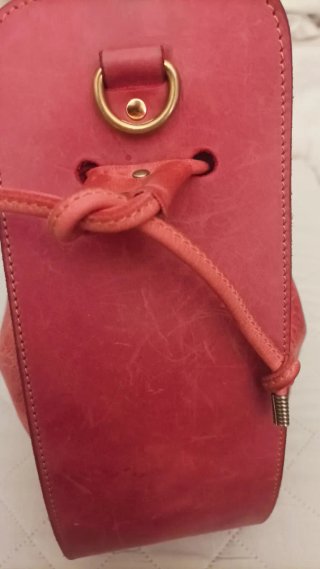 Bolso Bombonera Fruncido Rosa/Rojo