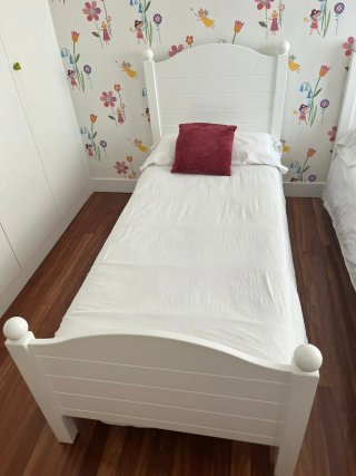 2 Camas Infantiles Blancas 180x80