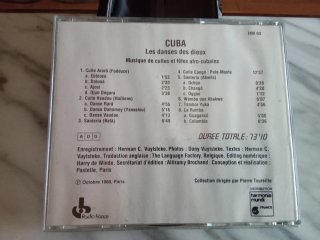 Raro CD Cuba Les Danses Des Dieux