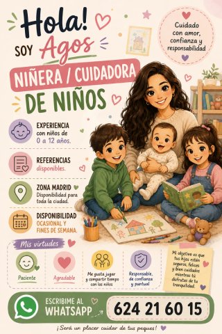 Niñera ocasional y fin de semana