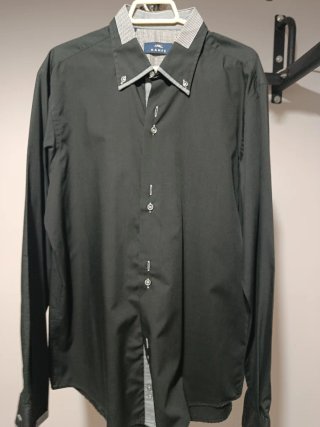 Camisa de vestir negra MANFE hombre
