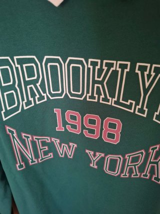 Sudadera verde cuello Peter Pan