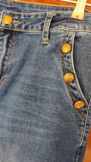 Pantalón vaquero recto mujer