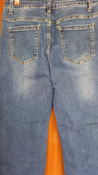 Pantalón vaquero recto mujer