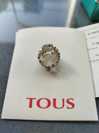 Anillo Tous Osos Plata Talla 10