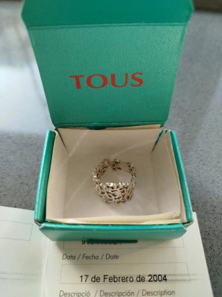 Anillo Tous Osos Plata Talla 10
