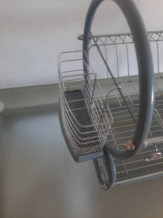 Escurridor platos y vasos metálico gris