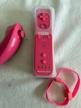 Mando Wii 2 en 1 Rosa