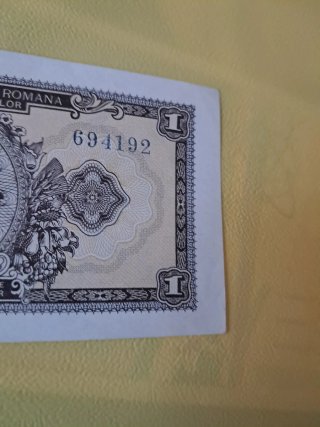 Billete 1 Leu Rumanía 1952