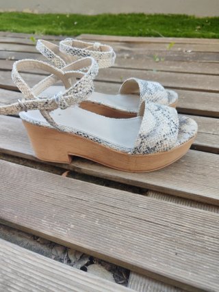 Sandalias de plataforma madera