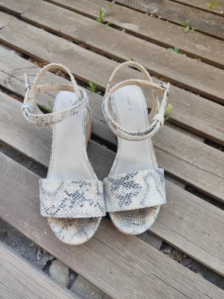 Sandalias de plataforma madera