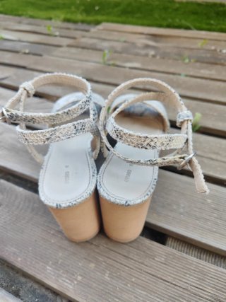Sandalias de plataforma madera