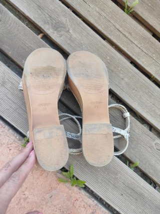 Sandalias de plataforma madera
