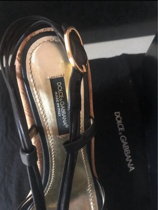 Sandali Dolce & Gabbana neri e oro