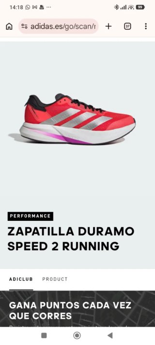 Zapatillas Adidas Duramo Speed 2 Running