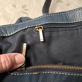 Bolso Purificación García Azul Piel