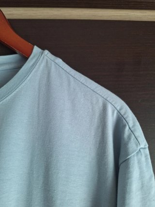 T-shirt azzurra EA7 Emporio Armani 100% cotone