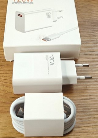 Caricabatterie compatibile Xiaomi 120W con cavo di ricarica rapida