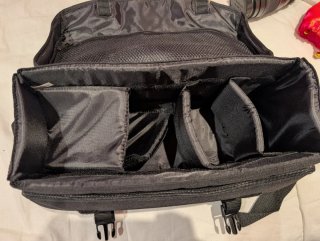 Bolsa de cámara Hama negra y gris