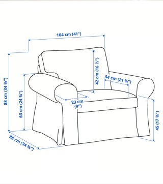 Sillón beige de tela