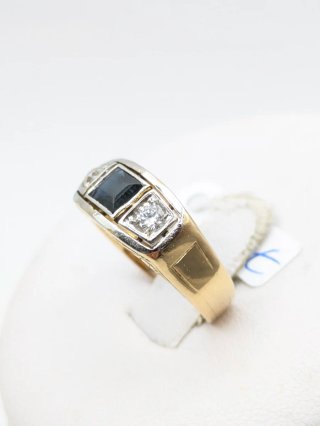 Anillo Oro 18k Zafiro y Diamantes