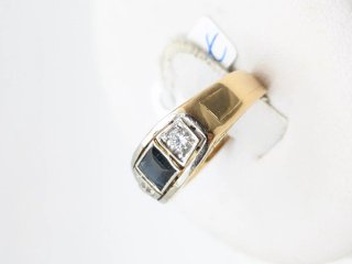 Anillo Oro 18k Zafiro y Diamantes
