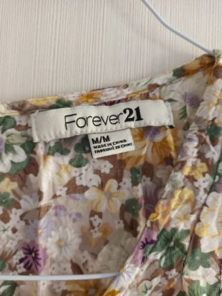 Vestido floral Forever 21 Talla S