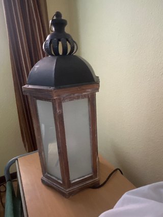Lámpara Decorativa Madera y Metal