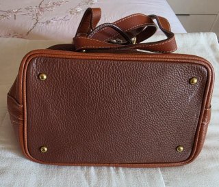 Bolso de piel Bally marrón y dorado