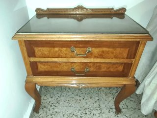 Conjunto ropero, 2 mesitas y tocador