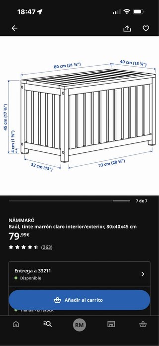Banco con almacenaje Nammaro Ikea