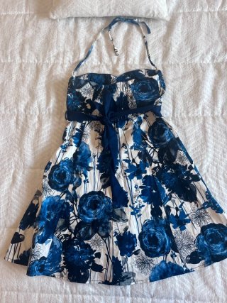 Vestido Herysa Estampado Floral Azul