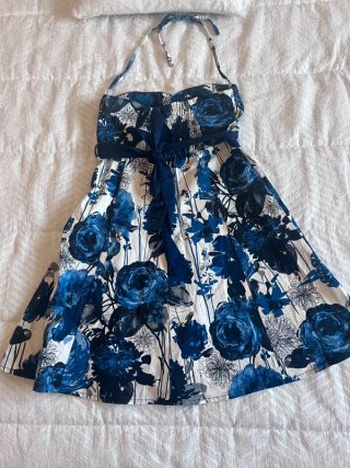 Vestido Herysa Estampado Floral Azul