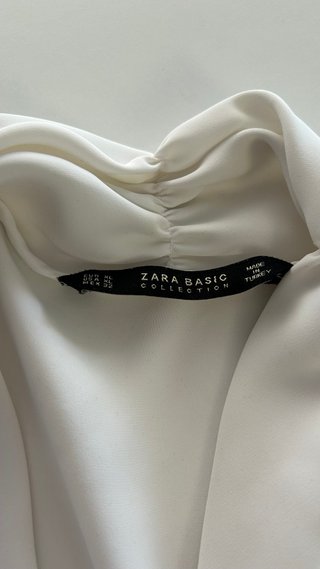 Blusa Zara Blanca Vestir