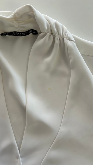 Blusa Zara Blanca Vestir