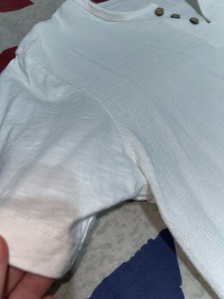 Camiseta blanca Henley