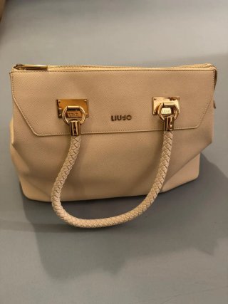 Borsa Liu Jo bianca con dettagli oro