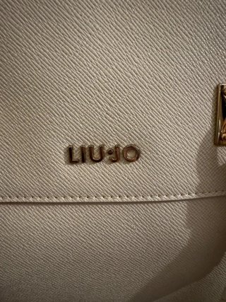 Borsa Liu Jo bianca con dettagli oro