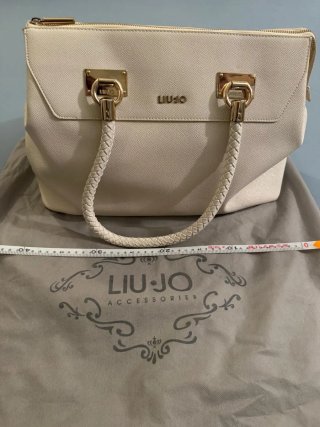 Borsa Liu Jo bianca con dettagli oro