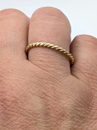 Anillo Oro 18k Trenzado