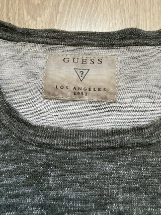 Jersey de punto fino Guess gris hombre