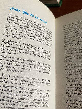 Librito: Nuestra Misa en Castellano
